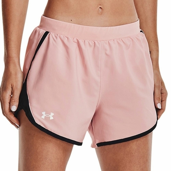 Under Armour Fly By 2.0 Running Shorts Retro Pink Black - Size XL - Picture 1 of 10